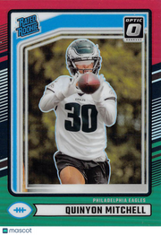 2024 Panini Donruss Optic Quinyon Mitchell Red and Green Rookie #361 Eagles