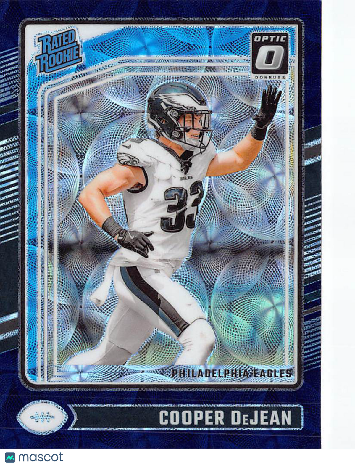2024 Panini Donruss Optic Cooper DeJean Purple Scope Rookie Card #221 Eagles