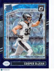 2024 Panini Donruss Optic Cooper DeJean Purple Scope Rookie Card #221 Eagles