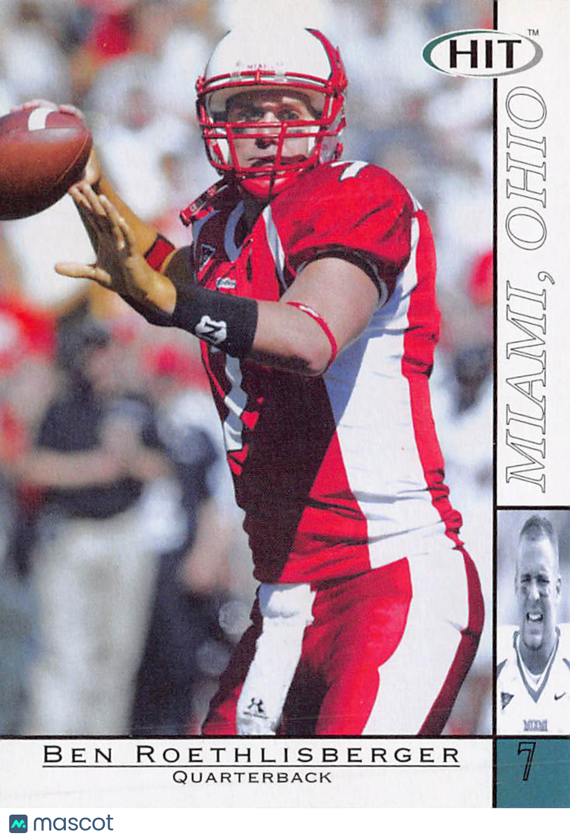 2004 SA•GE HIT Ben Roethlisberger Rookie #7 Miami RedHawks
