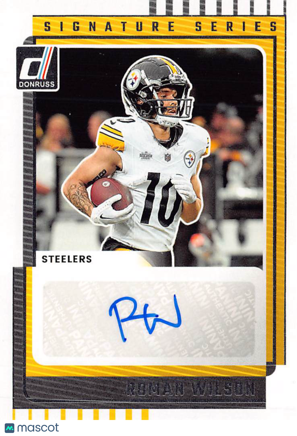 2025 Panini Donruss Roman Wilson Autograph #SS-RWN Pittsburgh Steelers
