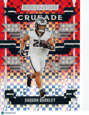 2024 Panini Rookies & Stars Crusade Saquon Barkley Red Plaid #C-SBY Eagles
