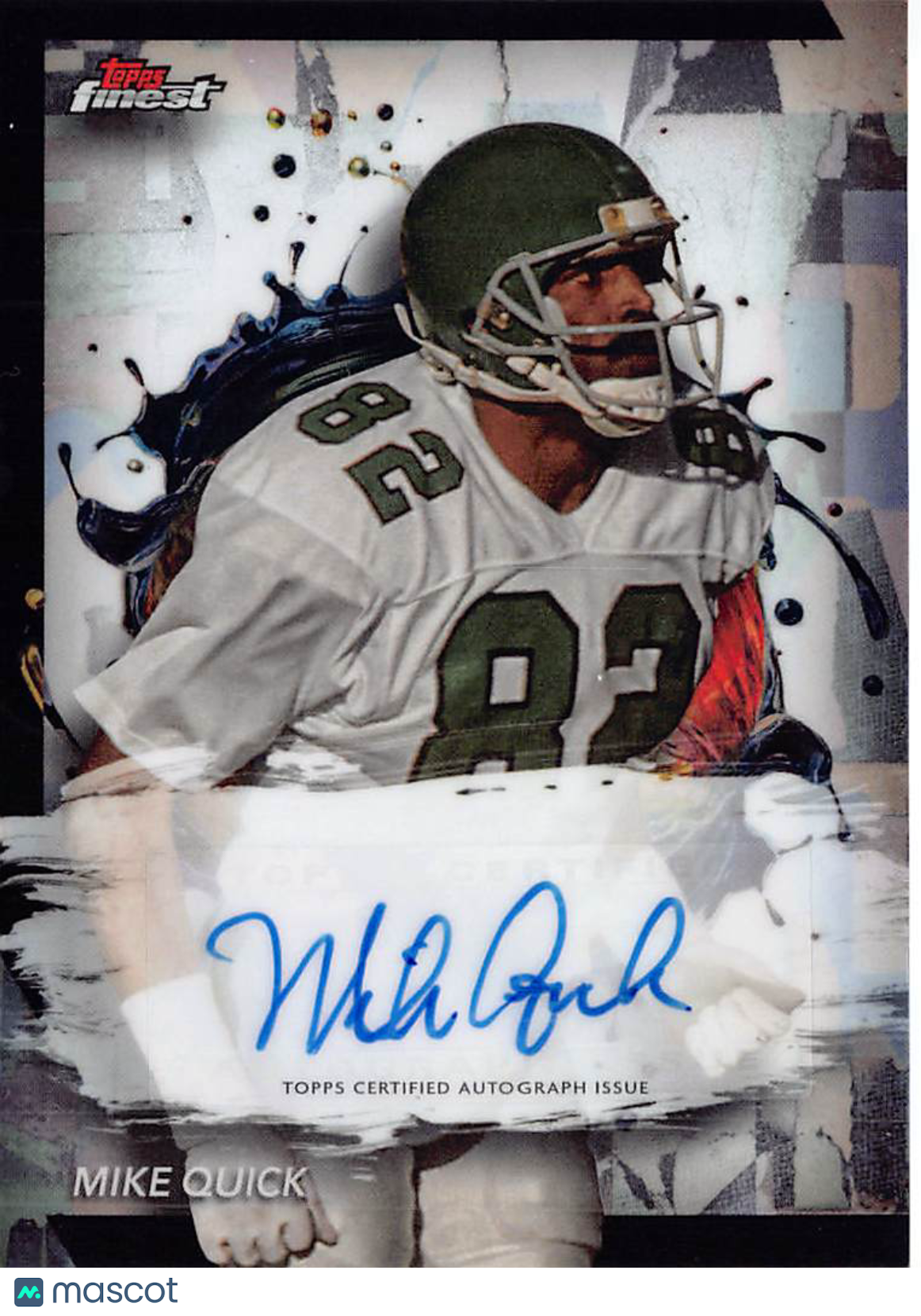 2024 Topps Finest Mike Quick Autograph #FA-MQ Philadelphia Eagles