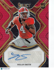 2023 Panini Select Draft Picks Nolan Smith Red Auto Rookie RC #RS-NSM Georgia