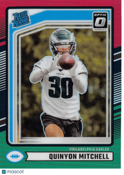 2024 Panini Donruss Optic Quinyon Mitchell Green and Red Rookie #361 Eagles
