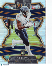 2020 Panini Select Football A.J. Brown Silver Rookie RC #30 Tennessee Titans