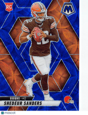2025 Panini Mosaic Shedeur Sanders Blue Scope Rookie RC #302 Cleveland Browns