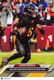 2024 Topps Now Jayden Daniels Rookie RC #11 Washington Commanders