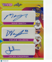 2023 Leaf Vivid Cropper Smith Vaughn Yellow Autographs /10 #CT-22