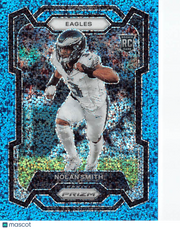 2023 Panini Prizm Nolan Smith Blue Sparkle /96 Rookie RC #382 Eagles