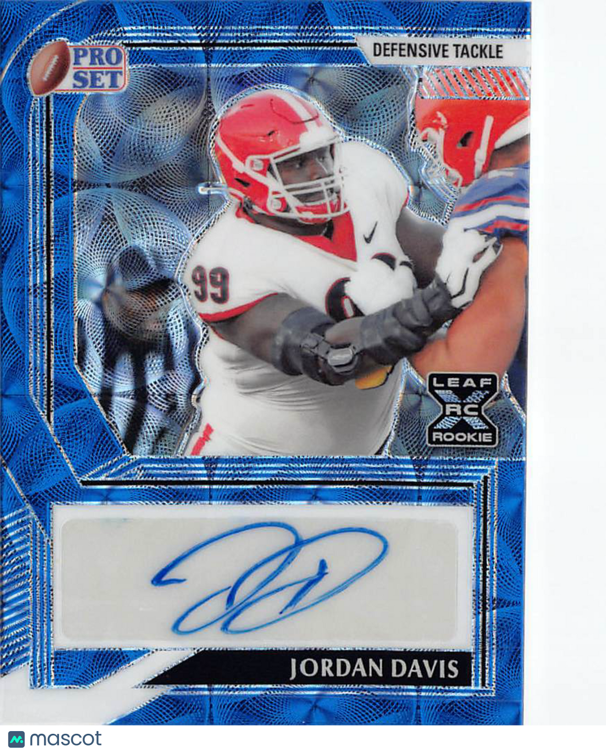 2022 Leaf Pro Set Jordan Davis Blue Scope Auto Rookie RC #PA-JD1 Georgia