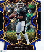 2021 Panini Select Jalen Hurts Checkerboard Die-Cut Rookie RC Eagles