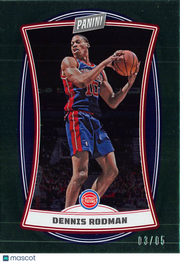 2023 Panini Player of the Day Basketball Dennis Rodman Green /05 #68 Pistons