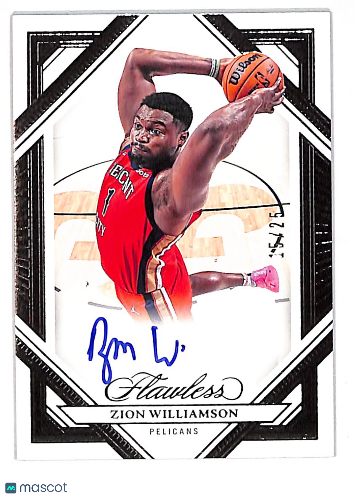 2023-24 Panini Flawless Zion Williamson Autograph /25 #FFS-ZWL Pelicans