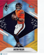 2021 Panini Phoenix Football Justin Fields Fire Burst Rookie RC #108 Bears