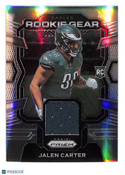 2023 Panini Prizm Jalen Carter Rookie Gear Patch Rookie RC #RG-JC Eagles