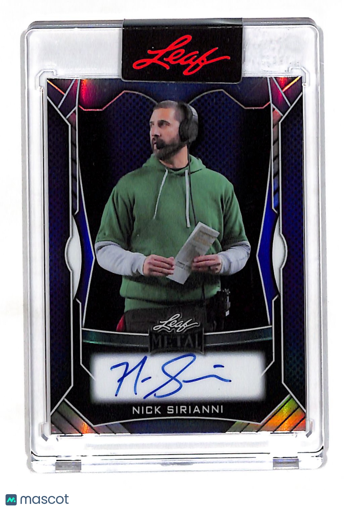 2025 Leaf Metal Football Nick Sirianni Blue Autograph /35 #MA-NS1 Eagles