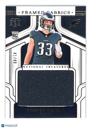 2025 Panini National Treasures Cooper DeJean Fabrics Patch /49 Rookie RC #FF-CDN