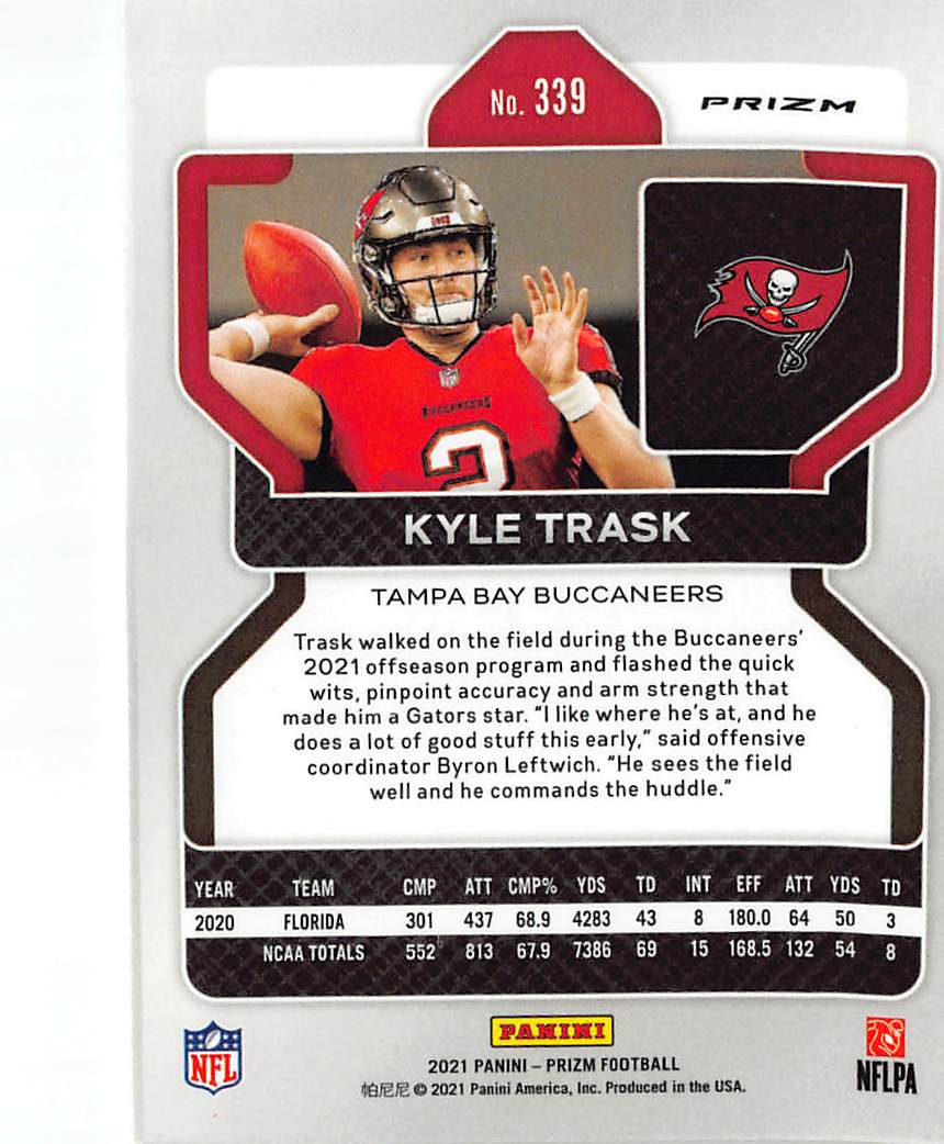 2021 Panini Prizm Kyle Trask Red White and Blue Rookie RC #339 Buccaneers