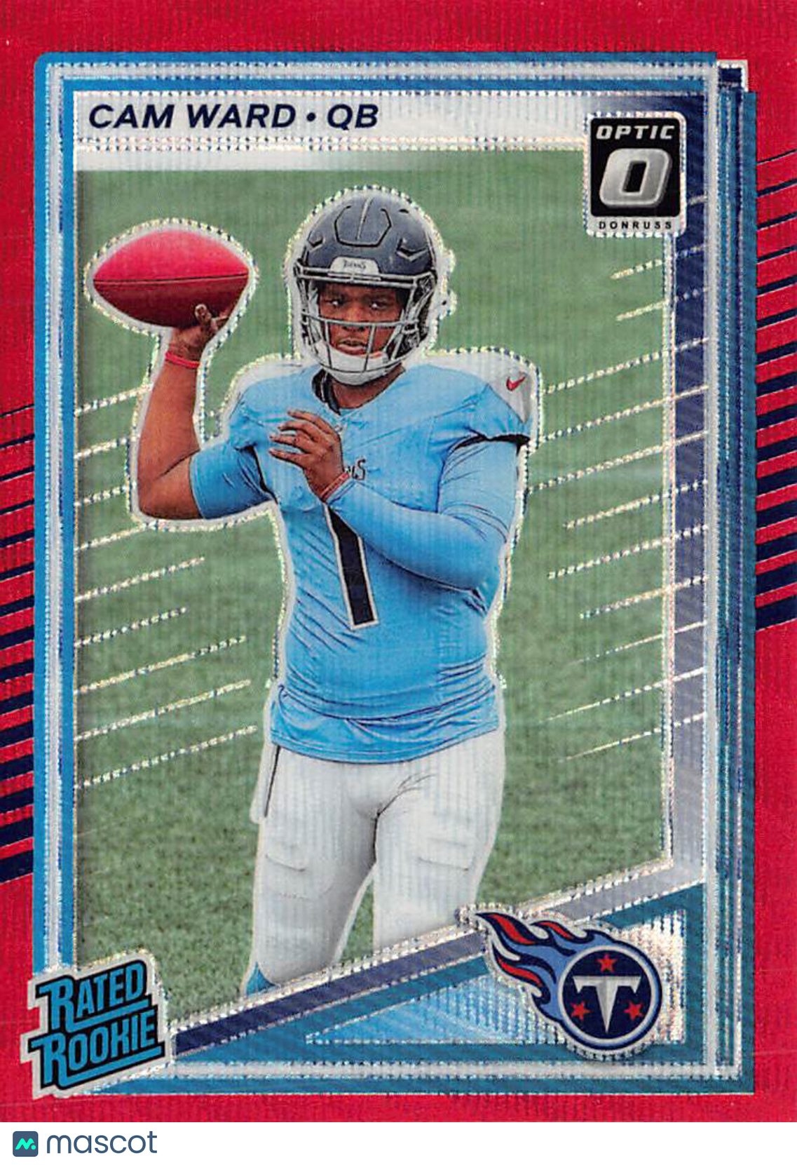 2025 Panini Donruss Optic Cam Ward Red Wave Rookie #350 Tennessee Titans