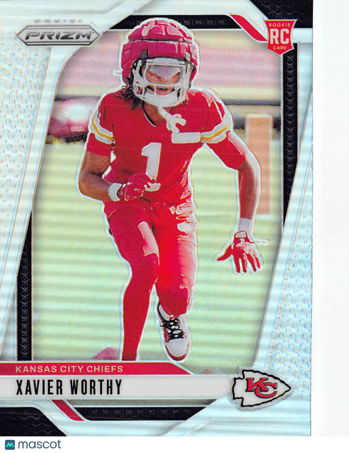 2024 Panini Prizm Football Xavier Worthy Silver Rookie RC #399 Chiefs
