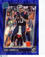 2021 Panini Donruss Optic Football Mac Jones Purple Shock Rookie #206 Patriots