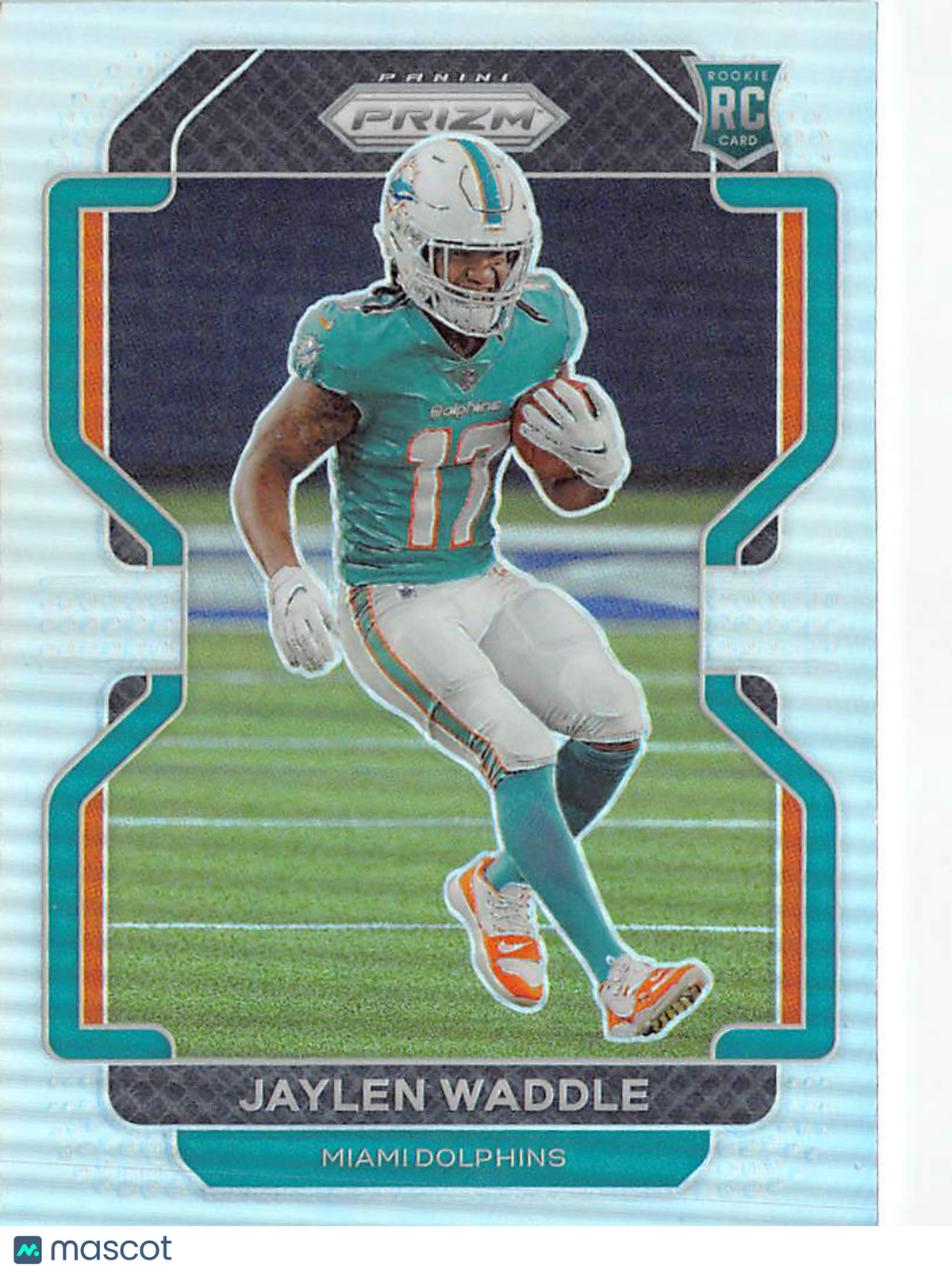 2021 Panini Prizm Football Jaylen Waddle Silver Rookie RC #338 Miami Dolphins