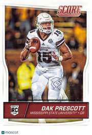 2016 Panini Score Football Dak Prescott Rookie RC #337 Bulldogs