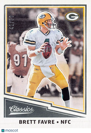2017 Panini Classics Football Brett Favre Blank Back /50 #118 Green Bay Packers