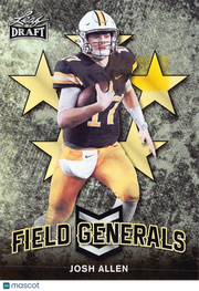 2018 Leaf Draft Field Generals Josh Allen Rookie #FG-03 Wyoming Cowboys