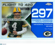 2008 Topps Chrome Flight to 420 Brett Favre Refractor /50 #BFC-297 Green Bay