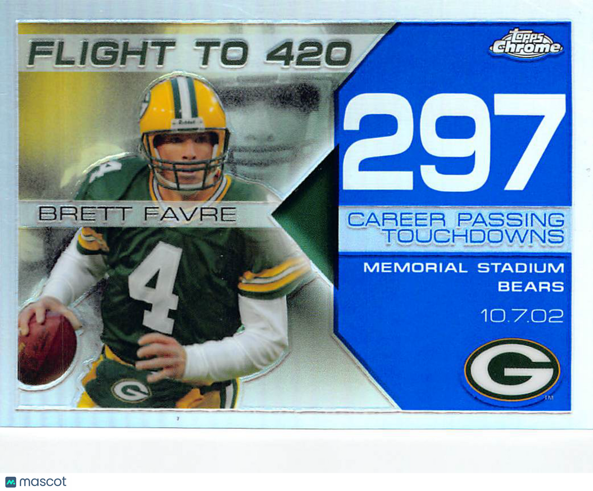 2008 Topps Chrome Flight to 420 Brett Favre Refractor /50 #BFC-297 Green Bay