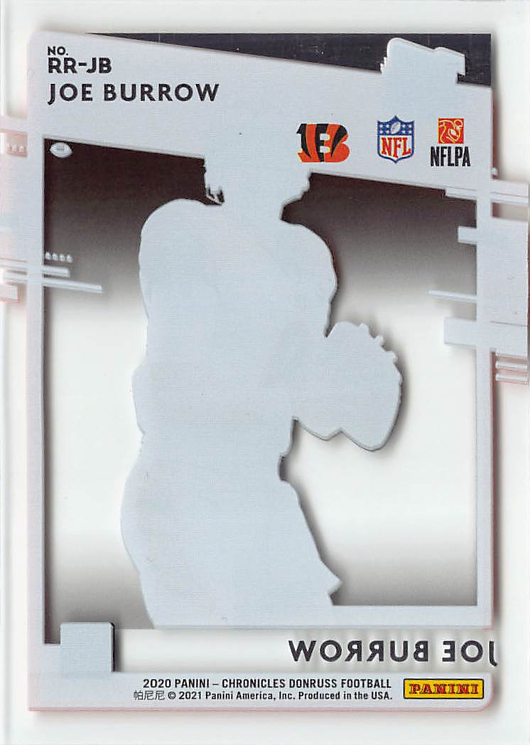 2021 Panini Chronicles Donruss Football Joe Burrow Clear Rookie #RR-JB Bengals