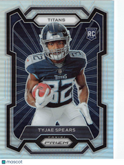 2023 Panini Prizm Football Tyjae Spears Silver Rookie RC #320 Tennessee Titans