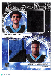 2023 Panini Donruss Bryce Young Jonathan Mingo Rookie Dual Patch #HSD-3 Panthers