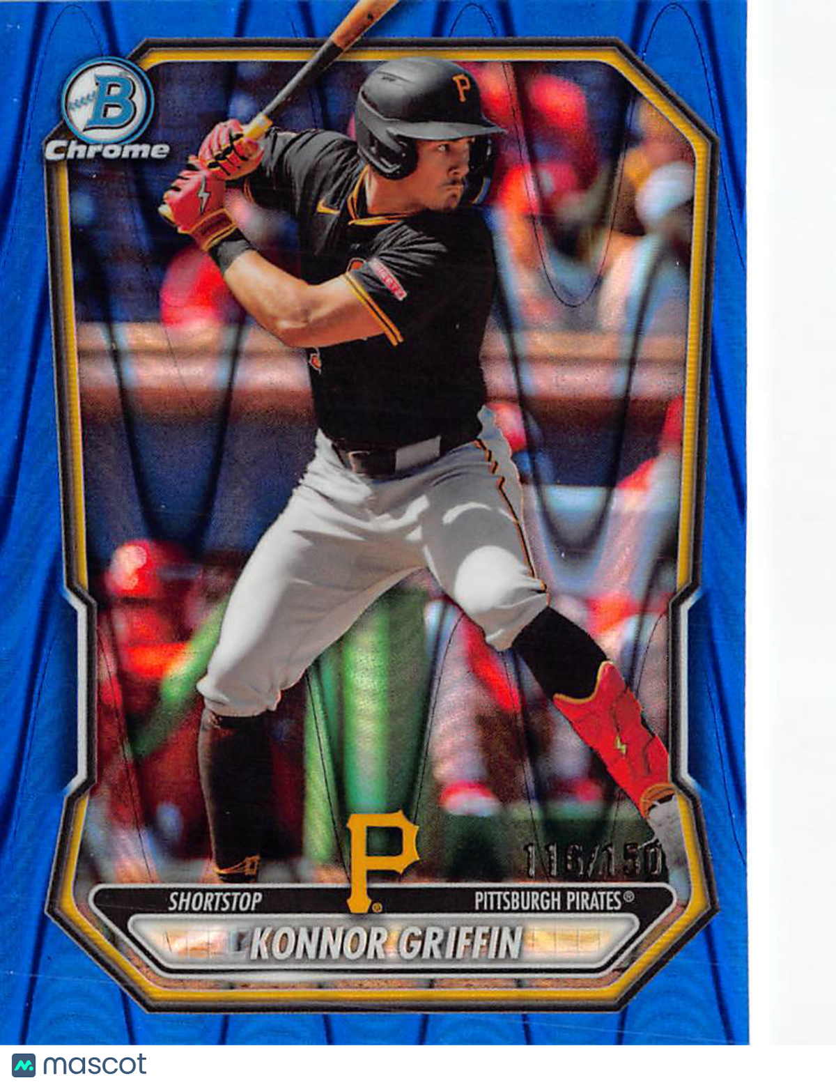 2026 Bowman Chrome Konnor Griffin Blue RayWave /150 #BCP-92 Pittsburgh Pirates