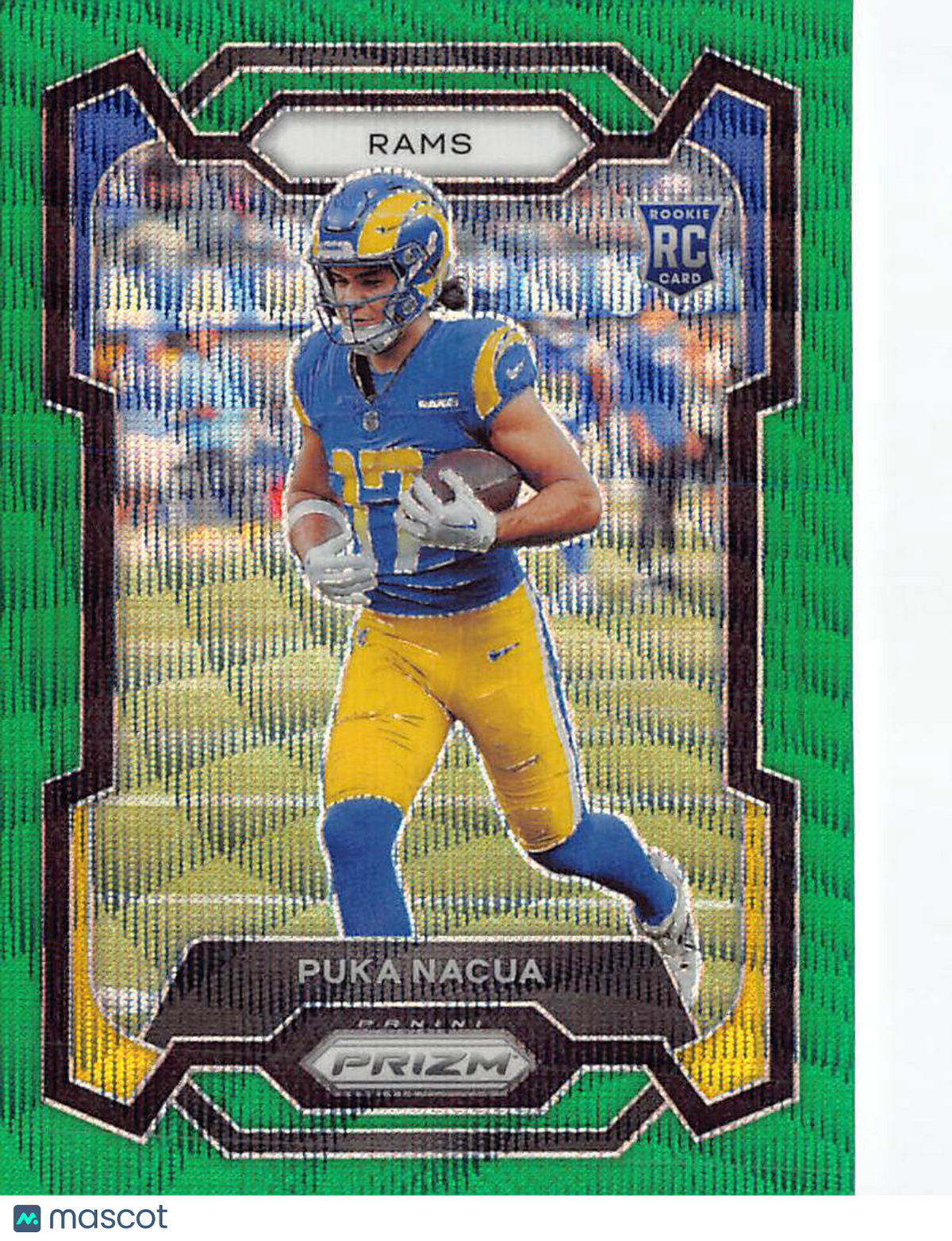 2023 Panini Prizm Puka Nacua Green Wave Rookie RC #357 Los Angeles Rams