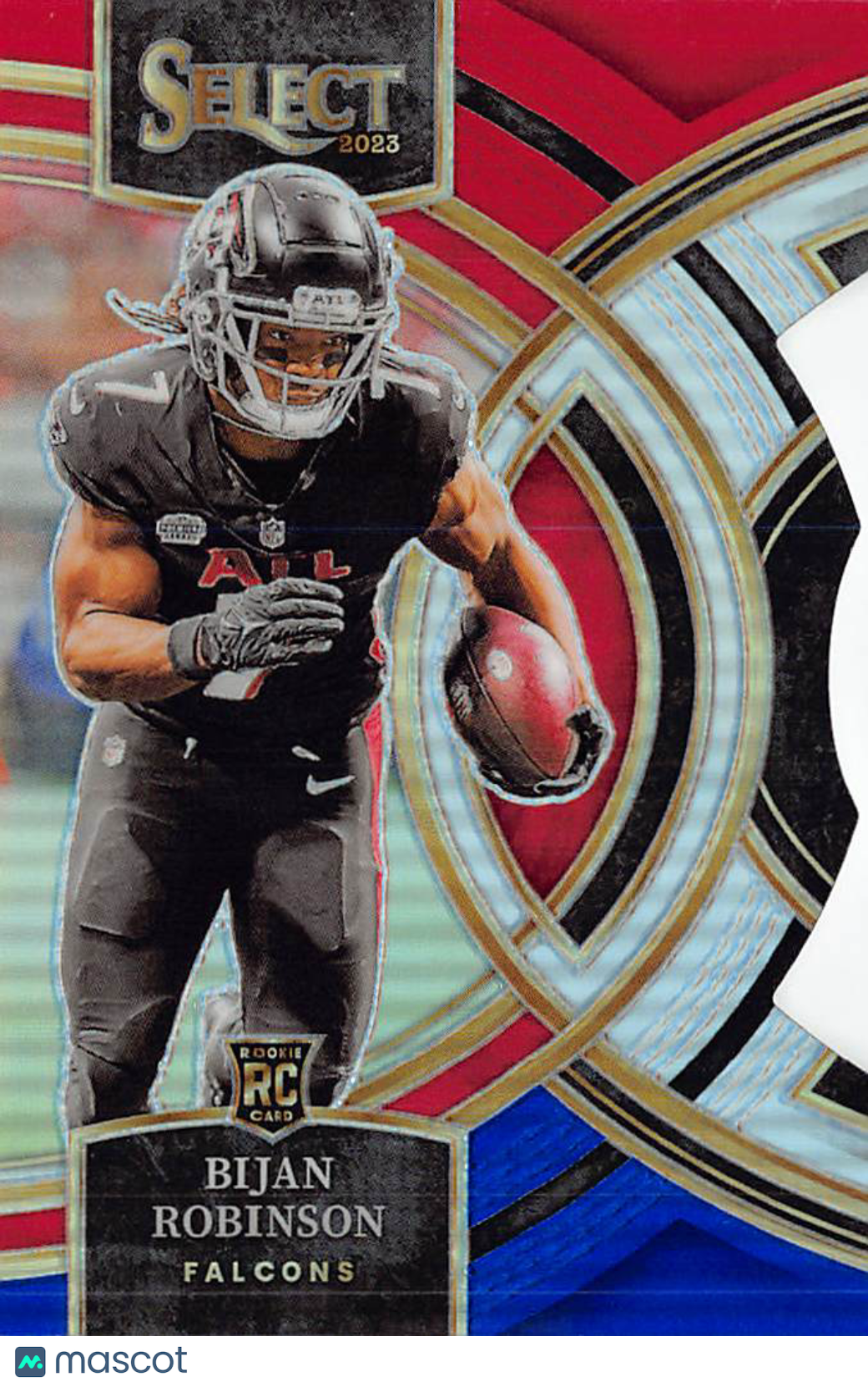 2024 Panini Select Bijan Robinson Red Blue Die-Cut Rookie RC #180 Falcons