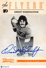 2012-13 Panini Classics Signatures Orest Kindrachuk Autograph #170 Flyers
