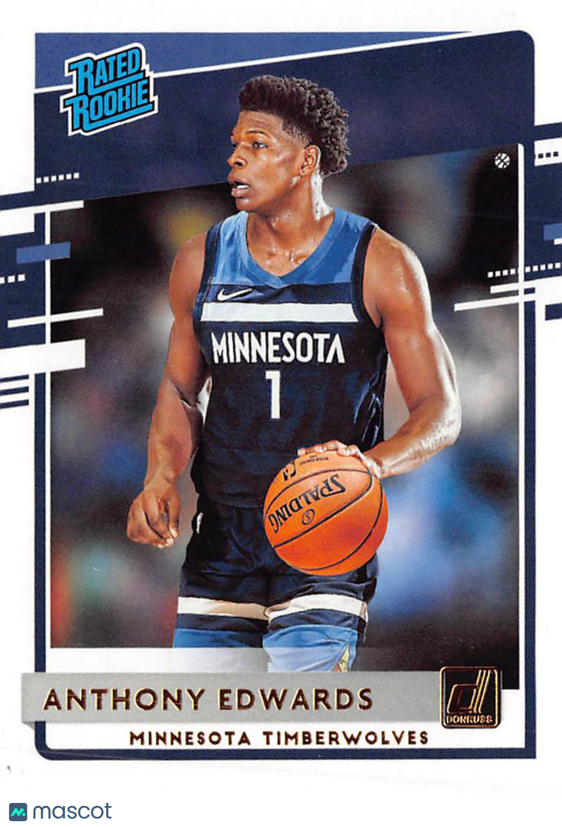 2020 Panini Donruss Basketball Anthony Edwards Rated Rookie #201 Minnesota