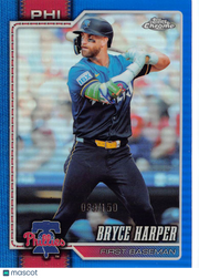 2026 Topps Chrome Bryce Harper Blue /150 #244 Philadelphia Phillies