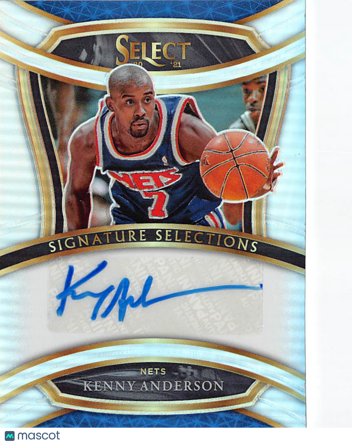 2020-21 Panini Select Kenny Anderson Silver Autograph #SIS-KAN New Jersey Nets