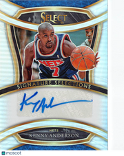 2020-21 Panini Select Kenny Anderson Silver Autograph #SIS-KAN New Jersey Nets