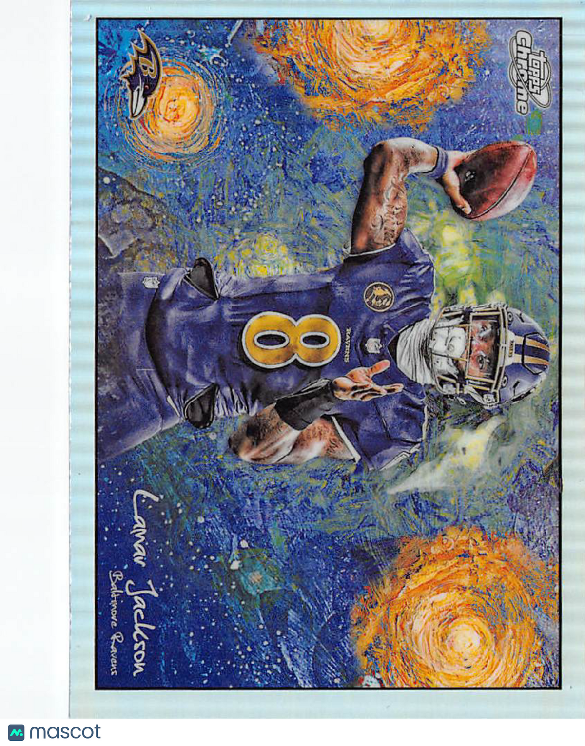 2025 Topps Chrome Lamar Jackson Starry Night #STN-11 Baltimore Ravens