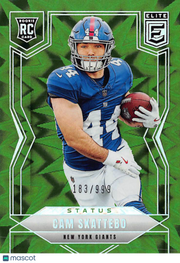 2025 Panini Donruss Elite Cam Skattebo Status Green /999 Rookie RC #153 Giants