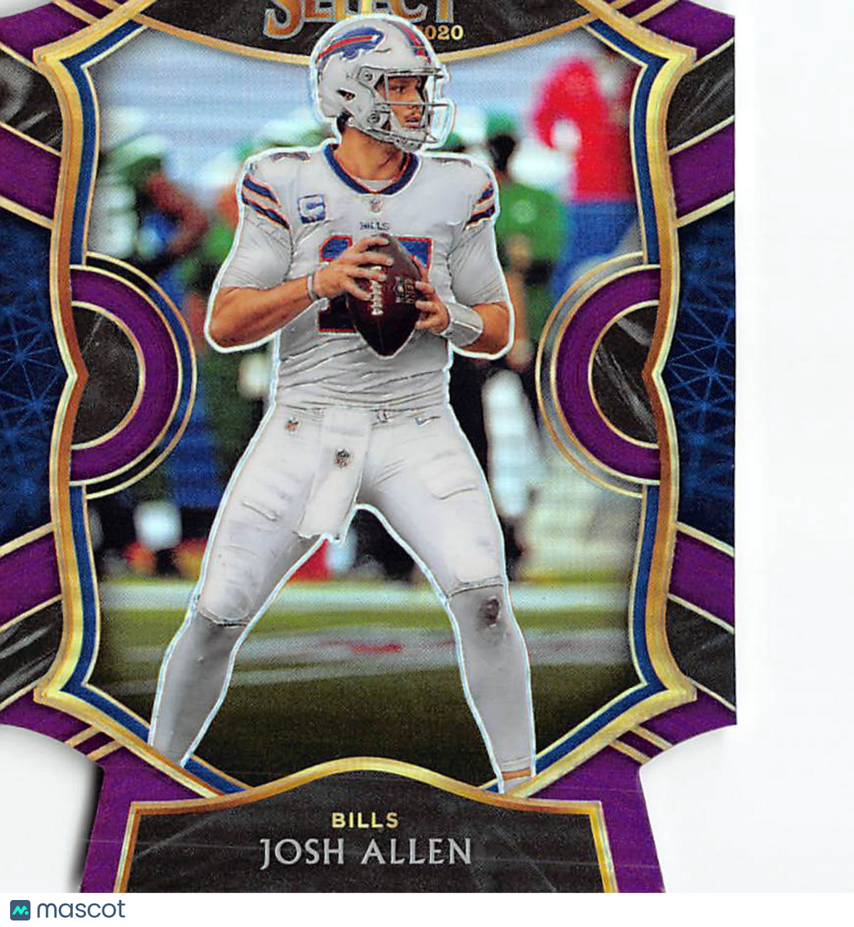 2021 Panini Select Josh Allen Purple Prizm Die-Cut Die-Cut Concourse #22 Bills