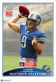 2009 Topps Kickoff Matthew Stafford Rookie RC #116 Detroit Lions