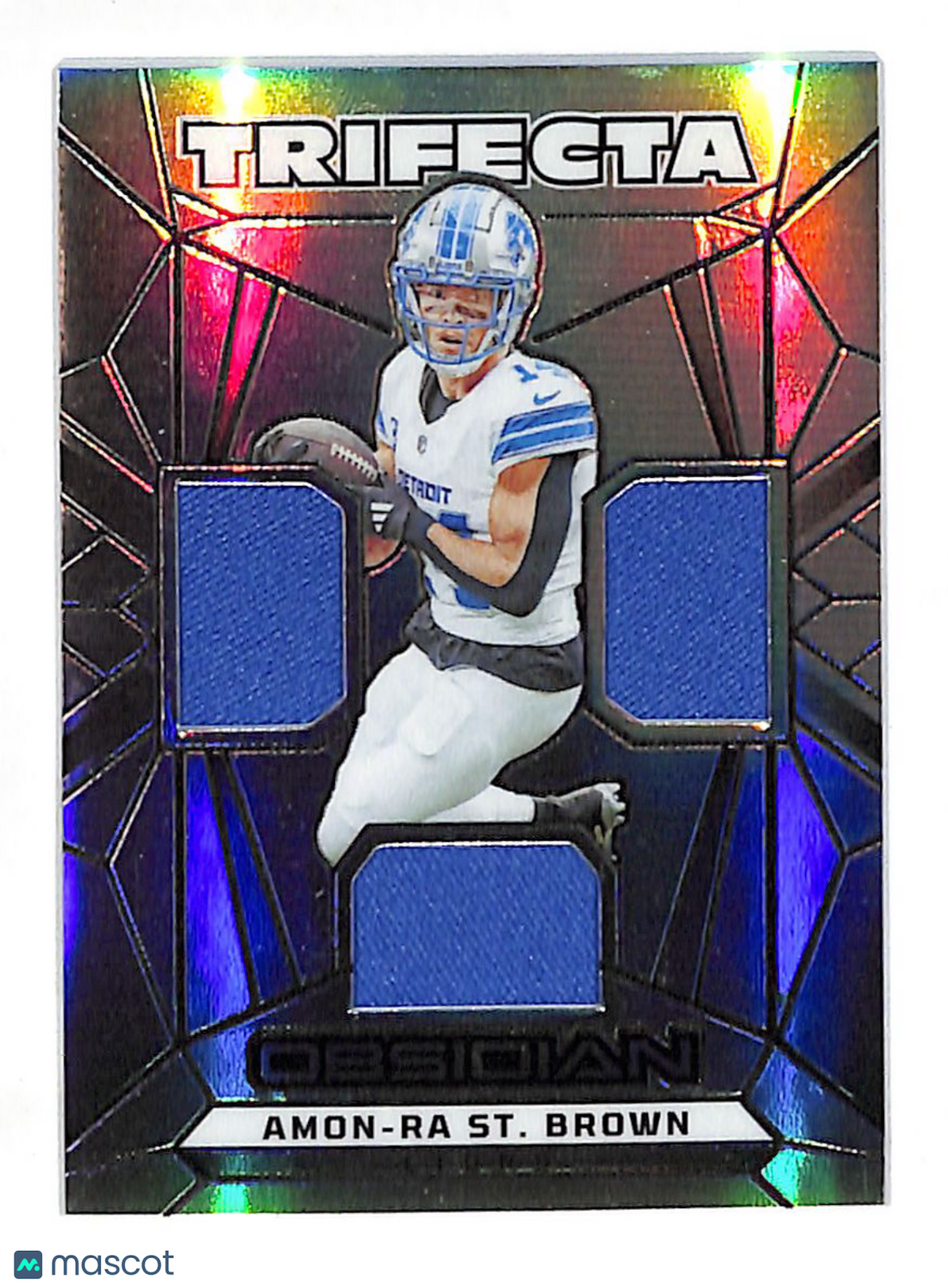 2025 Panini Obsidian Amon-Ra St. Brown Trifecta Patch /99 #TS-ASB Lions