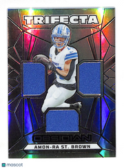2025 Panini Obsidian Amon-Ra St. Brown Trifecta Patch /99 #TS-ASB Lions