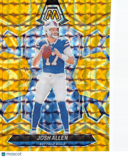 2024 Panini Mosaic Josh Allen Yellow Reactive #22 Buffalo Bills